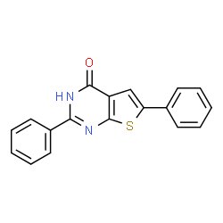 ChemSpider 2D Image | 2,6-Diphenylthieno[2,3-d]pyrimidin-4(3H)-one | C18H12N2OS