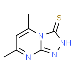 ChemSpider 2D Image | 5,7-Dimethyl-[1,2,4]triazolo[4,3-a]pyrimidine-3-thiol | C7H8N4S