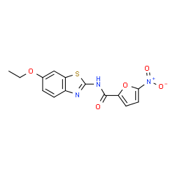 ChemSpider 2D Image | N-(6-Ethoxy-1,3-benzothiazol-2-yl)-5-nitro-2-furamide | C14H11N3O5S