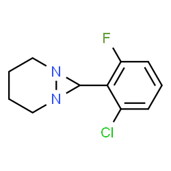 ChemSpider 2D Image | 7-(2-Chloro-6-fluorophenyl)-1,6-diazabicyclo[4.1.0]heptane | C11H12ClFN2