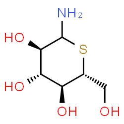ChemSpider 2D Image | 5-Thio-D-glucopyranosylamine | C6H13NO4S