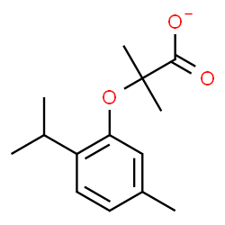 ChemSpider 2D Image | 2-(2-Isopropyl-5-methylphenoxy)-2-methylpropanoate | C14H19O3