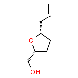 ChemSpider 2D Image | [(2R,5S)-5-Allyltetrahydro-2-furanyl]methanol | C8H14O2