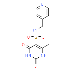 ChemSpider 2D Image | 6-Methyl-2,4-dioxo-N-(4-pyridinylmethyl)-1,2,3,4-tetrahydro-5-pyrimidinesulfonamide | C11H12N4O4S