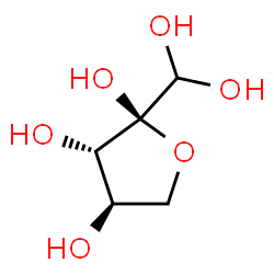 ChemSpider 2D Image | (2R,3S,4R)-2-(Dihydroxymethyl)tetrahydro-2,3,4-furantriol (non-preferred name) | C5H10O6