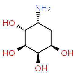 ChemSpider 2D Image | (1R,2R,3S,4R,5R)-5-Amino-1,2,3,4-cyclohexanetetrol | C6H13NO4