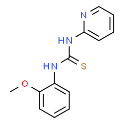 ChemSpider 2D Image | N-(2-methoxyphenyl)-N'-(2-pyridyl)thiourea | C13H13N3OS