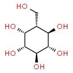 ChemSpider 2D Image | (1R,2R,3R,4S,5R,6R)-6-(Hydroxymethyl)-1,2,3,4,5-cyclohexanepentol | C7H14O6