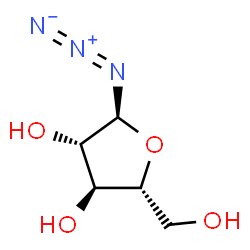 ChemSpider 2D Image | (2S,3S,4S,5R)-2-Azido-5-(hydroxymethyl)tetrahydro-3,4-furandiol (non-preferred name) | C5H9N3O4
