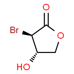 ChemSpider 2D Image | (3R,4S)-3-Bromo-4-hydroxydihydro-2(3H)-furanone | C4H5BrO3