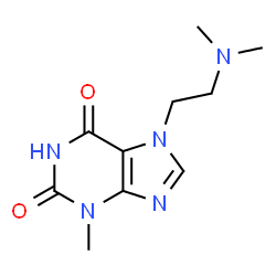 ChemSpider 2D Image | 7-[2-(Dimethylamino)ethyl]-3-methyl-3,7-dihydro-1H-purine-2,6-dione | C10H15N5O2