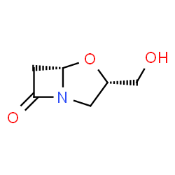 ChemSpider 2D Image | (3S,5S)-3-(Hydroxymethyl)-4-oxa-1-azabicyclo[3.2.0]heptan-7-one | C6H9NO3