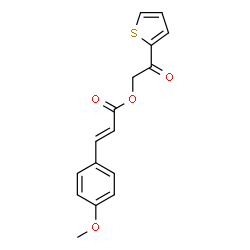 ChemSpider 2D Image | 2-Oxo-2-(2-thienyl)ethyl (2E)-3-(4-methoxyphenyl)acrylate | C16H14O4S