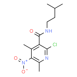 ChemSpider 2D Image | 2-Chloro-4,6-dimethyl-N-(3-methylbutyl)-5-nitronicotinamide | C13H18ClN3O3