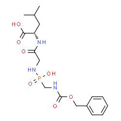 ChemSpider 2D Image | N-[({[(Benzyloxy)carbonyl]amino}methyl)(hydroxy)phosphoryl]glycyl-L-leucine | C17H26N3O7P