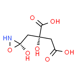 ChemSpider 2D Image | (2S)-2-Hydroxy-2-{[(3R)-3-hydroxy-3-oxaziridinyl]methyl}succinic acid | C6H9NO7