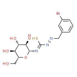 ChemSpider 2D Image | N-{[(E)-(3-Bromobenzyl)diazenyl]carbonothioyl}-beta-D-glucopyranosylamine | C14H18BrN3O5S