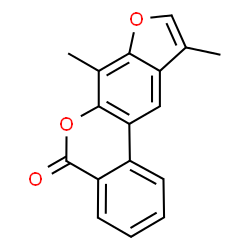 ChemSpider 2D Image | 7,10-Dimethyl-5H-benzo[c]furo[3,2-g]chromen-5-one | C17H12O3