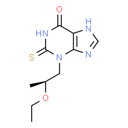 ChemSpider 2D Image | 3-[(2S)-2-Ethoxypropyl]-2-thioxo-1,2,3,7-tetrahydro-6H-purin-6-one | C10H14N4O2S