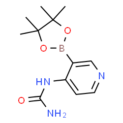 ChemSpider 2D Image | 1-[3-(4,4,5,5-Tetramethyl-1,3,2-dioxaborolan-2-yl)-4-pyridinyl]urea | C12H18BN3O3