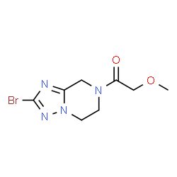 ChemSpider 2D Image | 1-(2-Bromo-5,6-dihydro[1,2,4]triazolo[1,5-a]pyrazin-7(8H)-yl)-2-methoxyethanone | C8H11BrN4O2