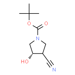 ChemSpider 2D Image | 2-Methyl-2-propanyl (4S)-3-cyano-4-hydroxy-1-pyrrolidinecarboxylate | C10H16N2O3