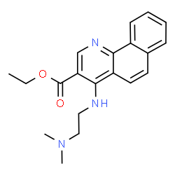 ChemSpider 2D Image | Ethyl 4-{[2-(dimethylamino)ethyl]amino}benzo[h]quinoline-3-carboxylate | C20H23N3O2