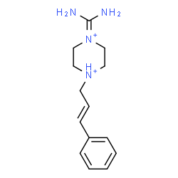 ChemSpider 2D Image | 1-(Diaminomethylene)-4-[(2E)-3-phenyl-2-propen-1-yl]piperazinediium | C14H22N4
