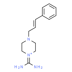 ChemSpider 2D Image | 1-(Diaminomethylene)-4-[(2E)-3-phenyl-2-propen-1-yl]piperazin-1-ium | C14H21N4