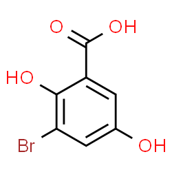 ChemSpider 2D Image | 3-Bromo-2,5-dihydroxybenzoic acid | C7H5BrO4