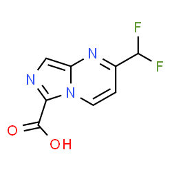 ChemSpider 2D Image | 2-(Difluoromethyl)imidazo[1,5-a]pyrimidine-6-carboxylic acid | C8H5F2N3O2