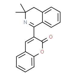 ChemSpider 2D Image | 3-(3,3-Dimethyl-3,4-dihydro-isoquinolin-1-yl)-chromen-2-one | C20H17NO2