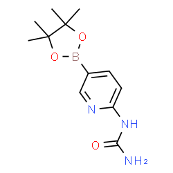 ChemSpider 2D Image | 1-[5-(4,4,5,5-Tetramethyl-1,3,2-dioxaborolan-2-yl)-2-pyridinyl]urea | C12H18BN3O3