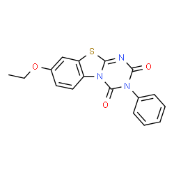 ChemSpider 2D Image | 8-Ethoxy-3-phenyl-2H-[1,3,5]triazino[2,1-b][1,3]benzothiazole-2,4(3H)-dione | C17H13N3O3S