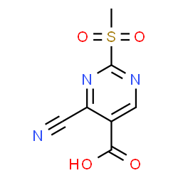 ChemSpider 2D Image | 4-Cyano-2-(methylsulfonyl)-5-pyrimidinecarboxylic acid | C7H5N3O4S