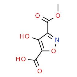 ChemSpider 2D Image | 4-Hydroxy-3-(methoxycarbonyl)-1,2-oxazole-5-carboxylic acid | C6H5NO6
