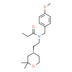 ChemSpider 2D Image | N-{2-[(4R)-2,2-Dimethyltetrahydro-2H-pyran-4-yl]ethyl}-N-(4-methoxybenzyl)propanamide | C20H31NO3