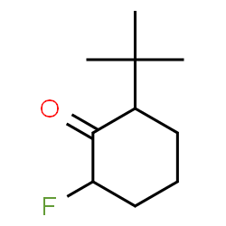 ChemSpider 2D Image | 2-Fluoro-6-(2-methyl-2-propanyl)cyclohexanone | C10H17FO