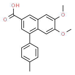 ChemSpider 2D Image | 6,7-Dimethoxy-4-(4-methylphenyl)-2-naphthoic acid | C20H18O4