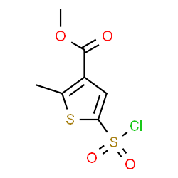 ChemSpider 2D Image | Methyl 5-(chlorosulfonyl)-2-methyl-3-thiophenecarboxylate | C7H7ClO4S2