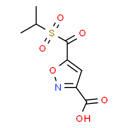ChemSpider 2D Image | 5-[(Isopropylsulfonyl)carbonyl]-1,2-oxazole-3-carboxylic acid | C8H9NO6S
