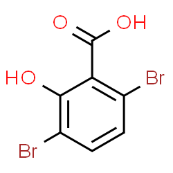ChemSpider 2D Image | 3,6-Dibromo-2-hydroxybenzoic acid | C7H4Br2O3