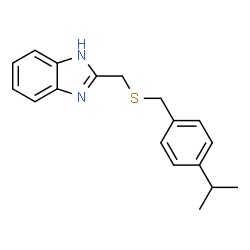 ChemSpider 2D Image | 2-{[(4-Isopropylbenzyl)sulfanyl]methyl}-1H-benzimidazole | C18H20N2S