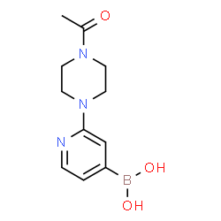 ChemSpider 2D Image | [2-(4-Acetyl-1-piperazinyl)-4-pyridinyl]boronic acid | C11H16BN3O3