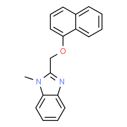 ChemSpider 2D Image | 1-Methyl-2-[(1-naphthyloxy)methyl]-1H-benzimidazole | C19H16N2O