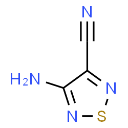 ChemSpider 2D Image | 4-Amino-1,2,5-thiadiazole-3-carbonitrile | C3H2N4S