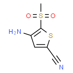 ChemSpider 2D Image | 4-Amino-5-(methylsulfonyl)-2-thiophenecarbonitrile | C6H6N2O2S2