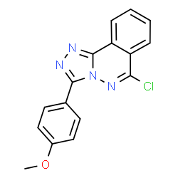 ChemSpider 2D Image | 6-Chloro-3-(4-methoxyphenyl)[1,2,4]triazolo[3,4-a]phthalazine | C16H11ClN4O