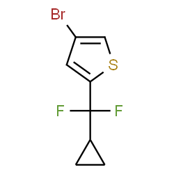 ChemSpider 2D Image | 4-Bromo-2-[cyclopropyl(difluoro)methyl]thiophene | C8H7BrF2S