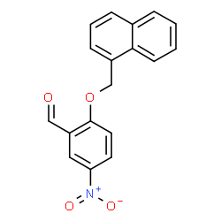 ChemSpider 2D Image | 2-(1-Naphthylmethoxy)-5-nitrobenzaldehyde | C18H13NO4